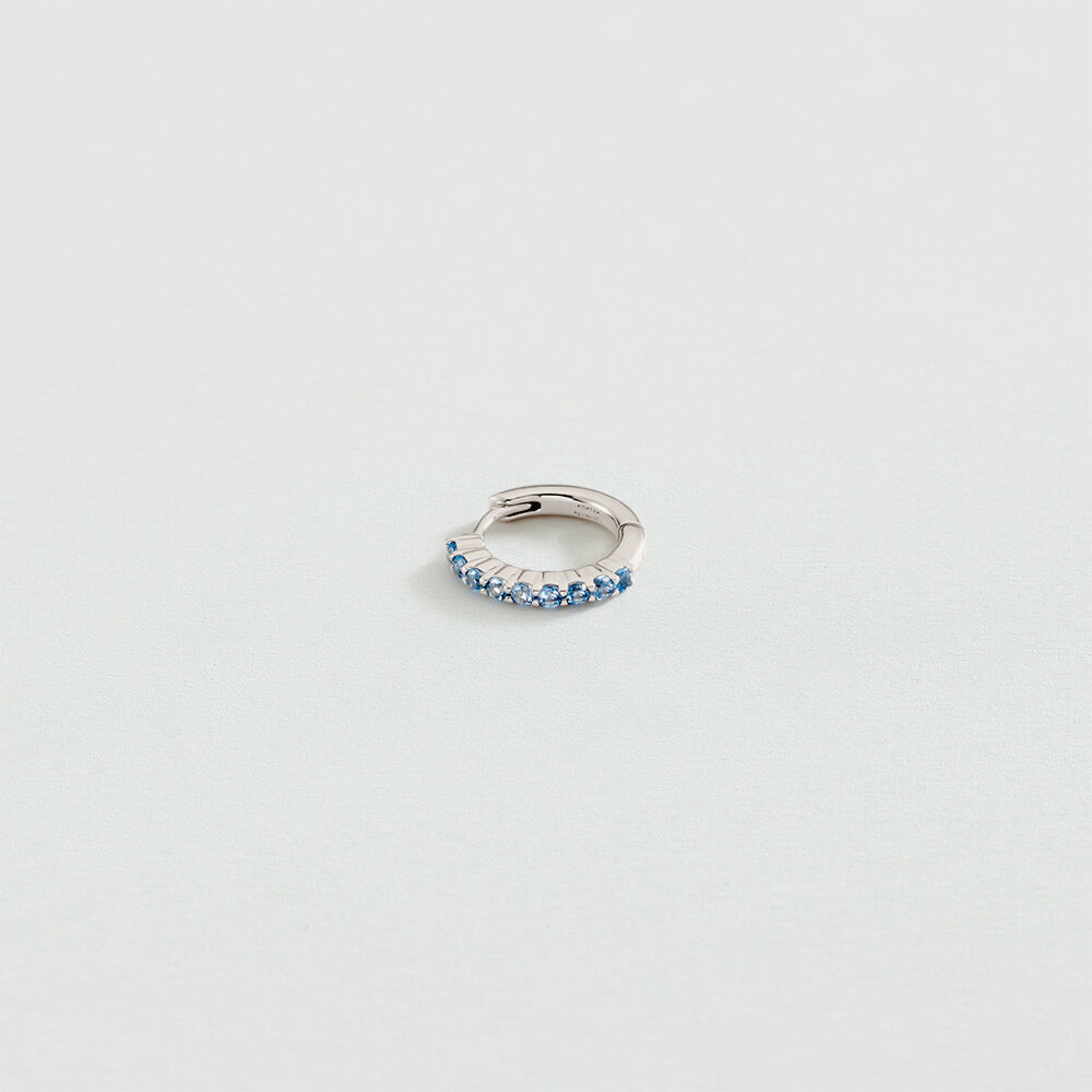 Hoops MIX & MATCH - Blue / Silver - Earrings  | Agatha
