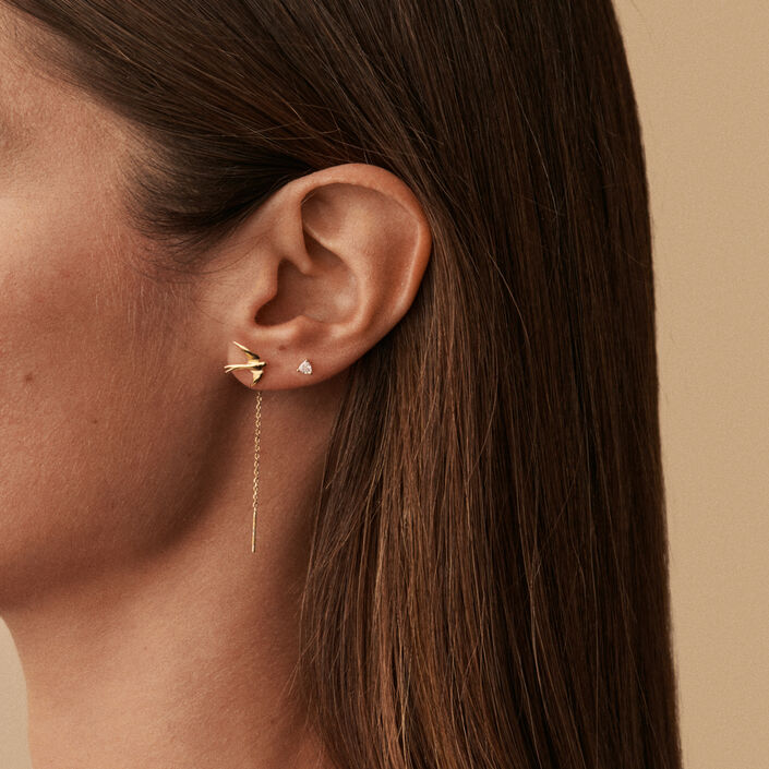 Piercing stud BIRDY - Golden - All jewellery  | Agatha