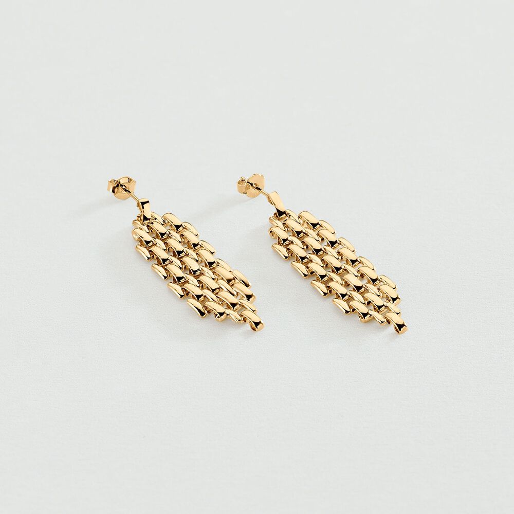 Long earrings MINUIT - Golden - Earrings  | Agatha