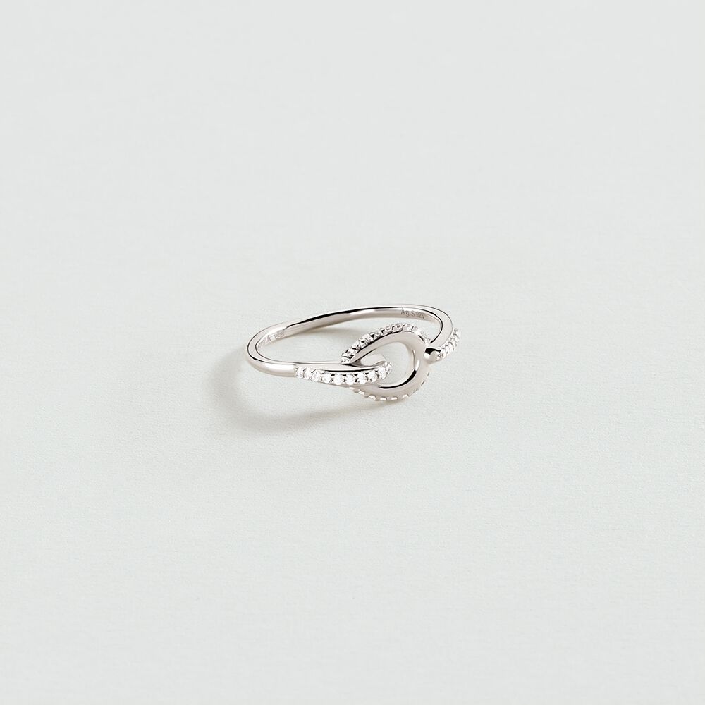 Thin ring GEMINI - Crystal / Silver - Rings  | Agatha