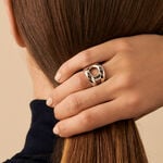 Large ring CURVE - Silver