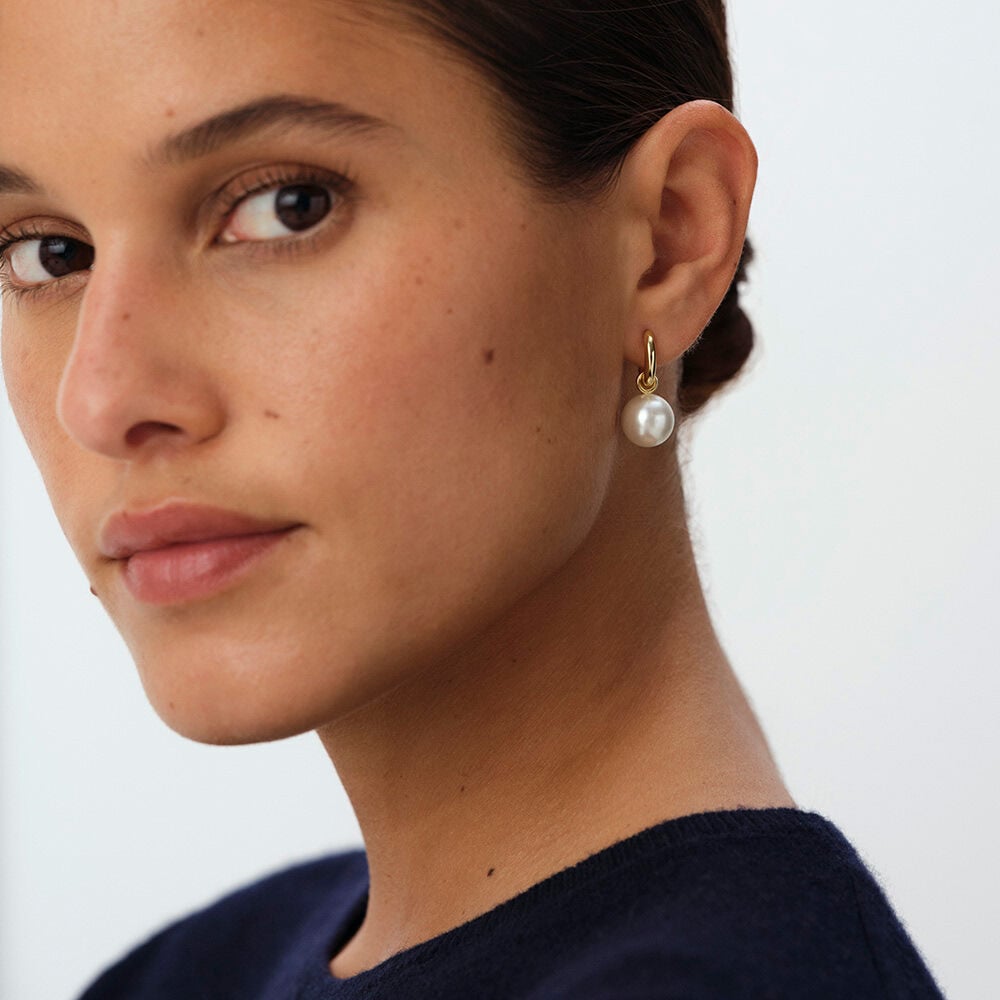 Hoops PALAIS ROYAL - Pearl / Gold - Earrings  | Agatha
