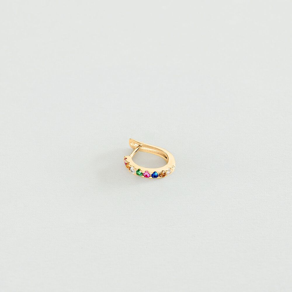 Hoop piercing COLORFUL - Multicolor / Gold - Hoop piercing  | Agatha