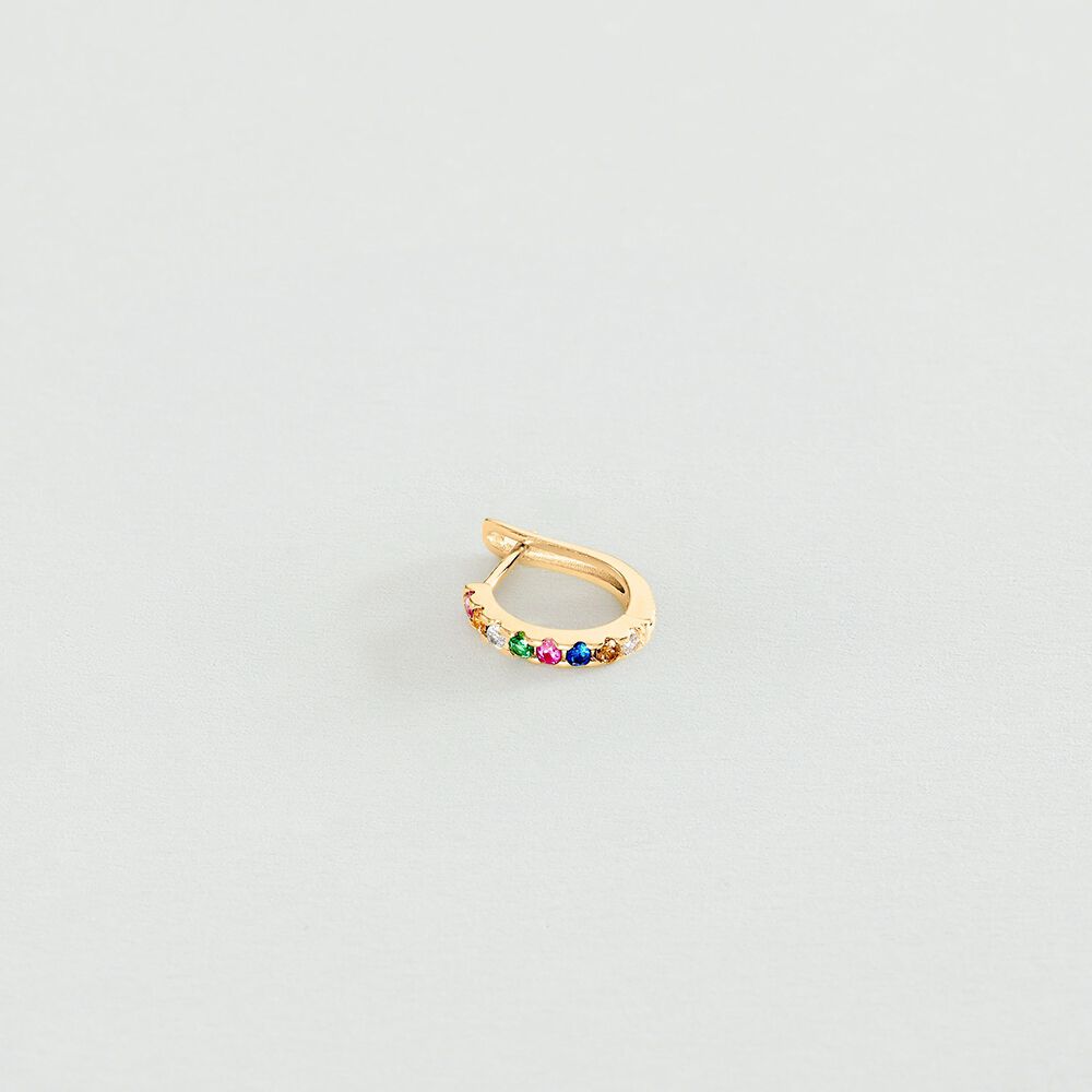 Hoop piercing COLORFUL - Multicolor / Gold - All jewellery  | Agatha