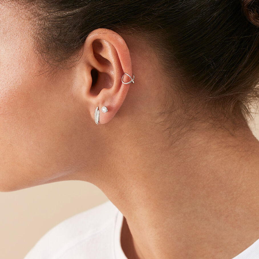 Piercing stud GRAINETTI - Crystal / Silver - All jewellery  | Agatha