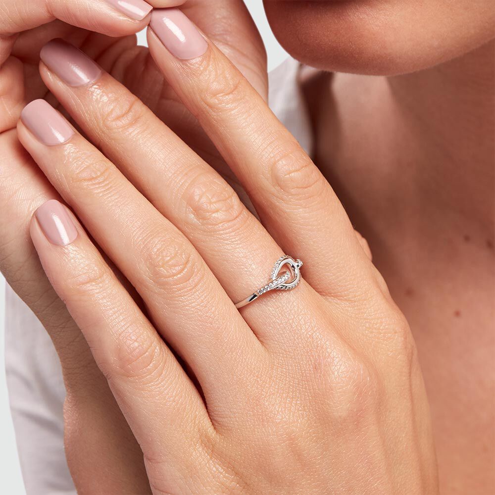 Thin ring GEMINI - Crystal / Silver - Rings  | Agatha