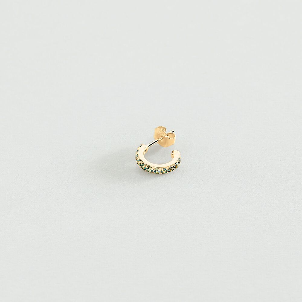 Hoop piercing PAVA - Turquoise / Gold - Hoop piercing  | Agatha
