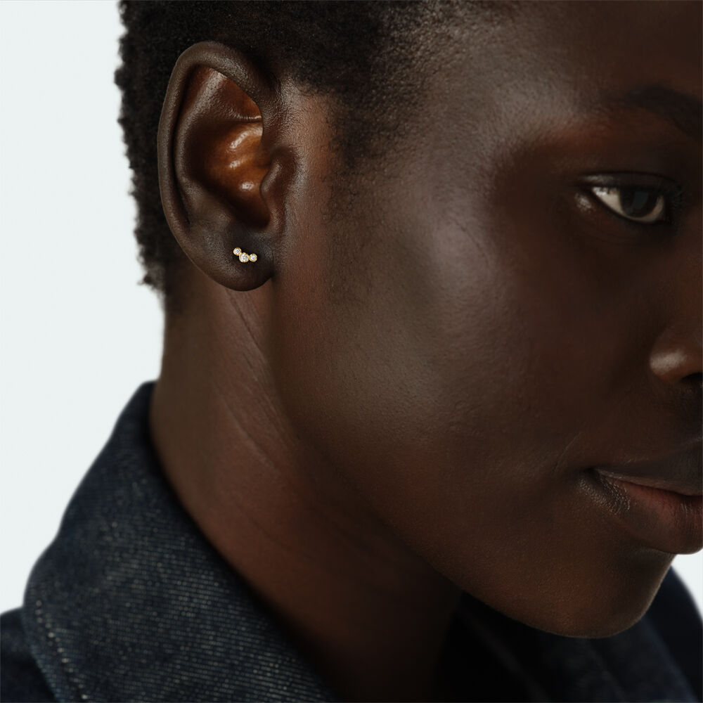 Single stud earring MIX & MATCH - Crystal / Golden - Earrings  | Agatha