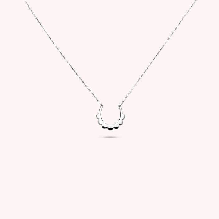 Mid-length necklace FESTONNE - Silver - All jewellery  | Agatha