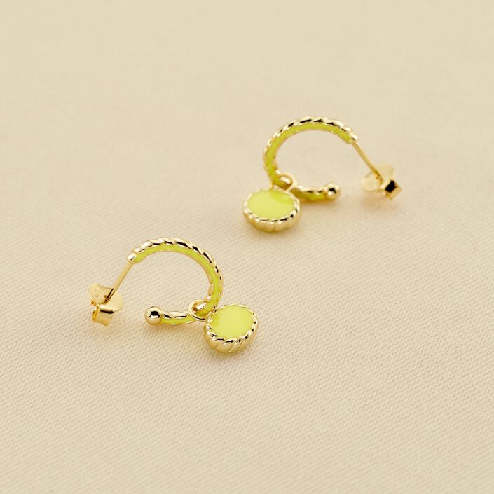Hoops ATMA - Amazonite/ yellow - All jewellery  | Agatha