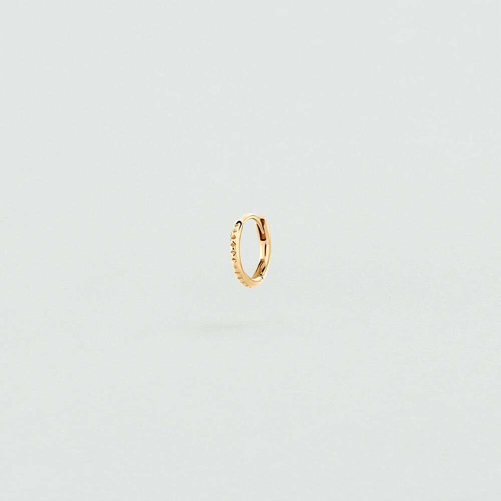Single hoop earring MIX & MATCH - Golden - Genuine silver  | Agatha