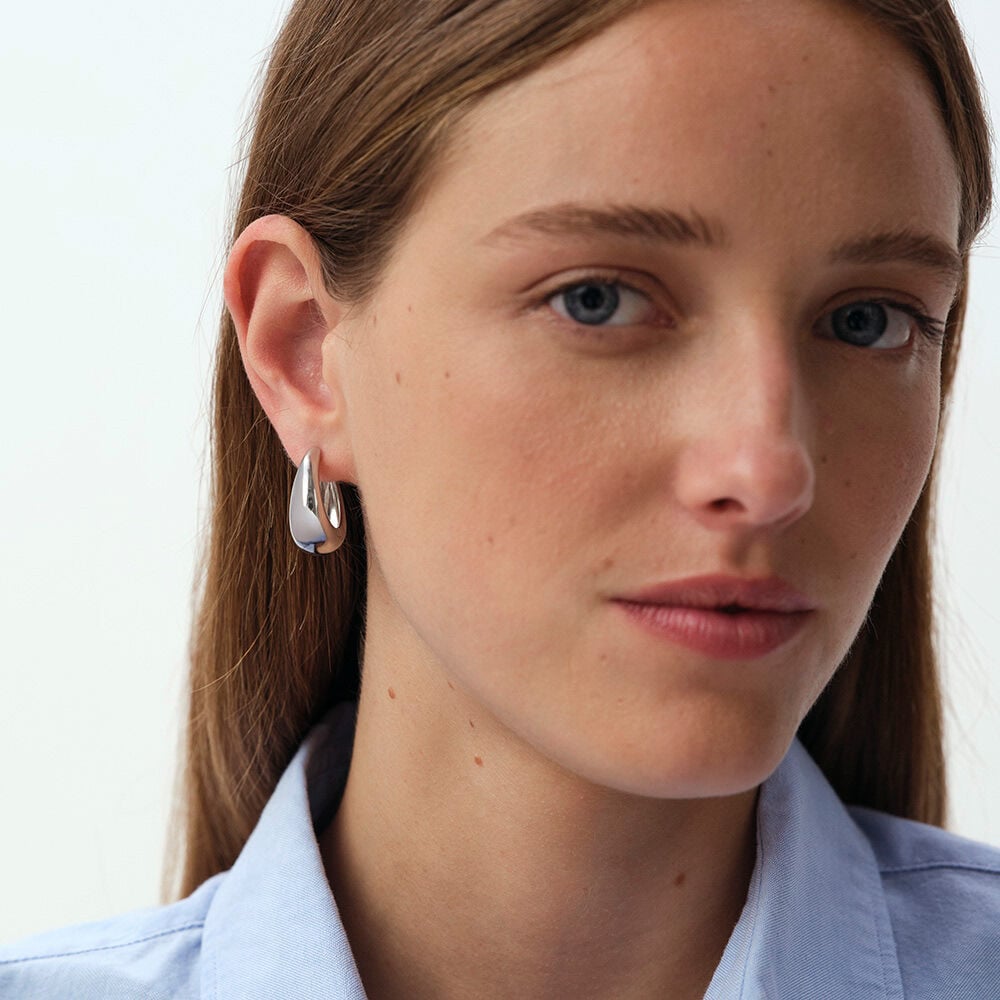 Hoops RUE DE SEINE - Silver - Earrings  | Agatha