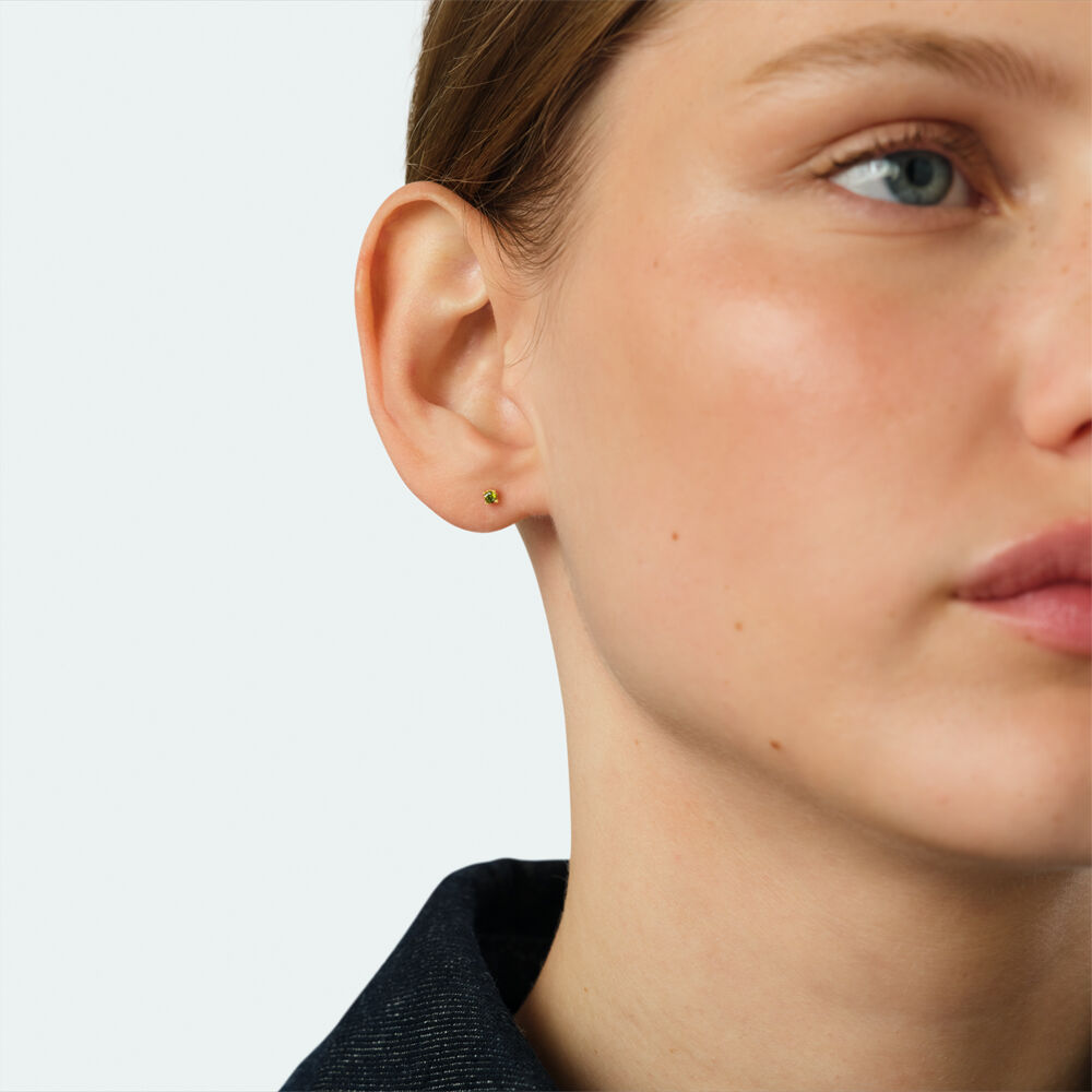 Single stud earring MIX & MATCH - Green / Golden - Earrings  | Agatha
