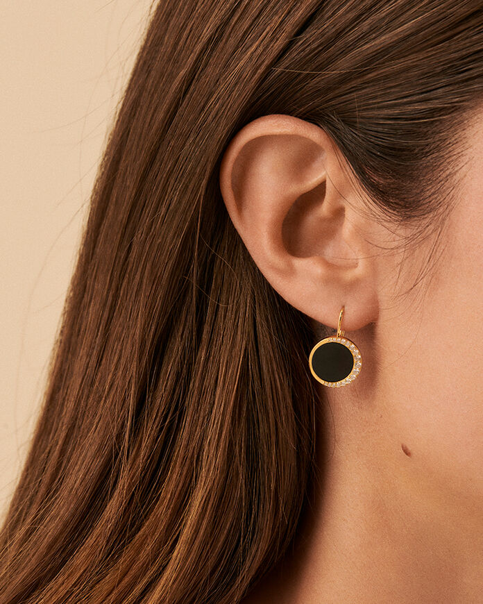 Long earrings MOONONYX - Onyx - All earings  | Agatha