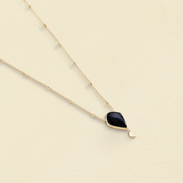Choker necklace CREPUSCULE - Blue / Gold - All jewellery  | Agatha