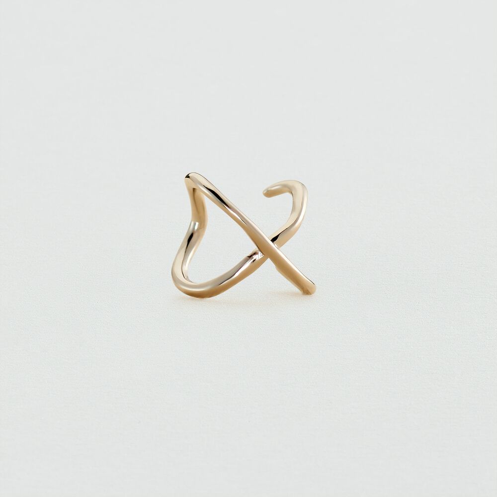 Ear cuff CRUZADO - Silver - Ear cuff  | Agatha