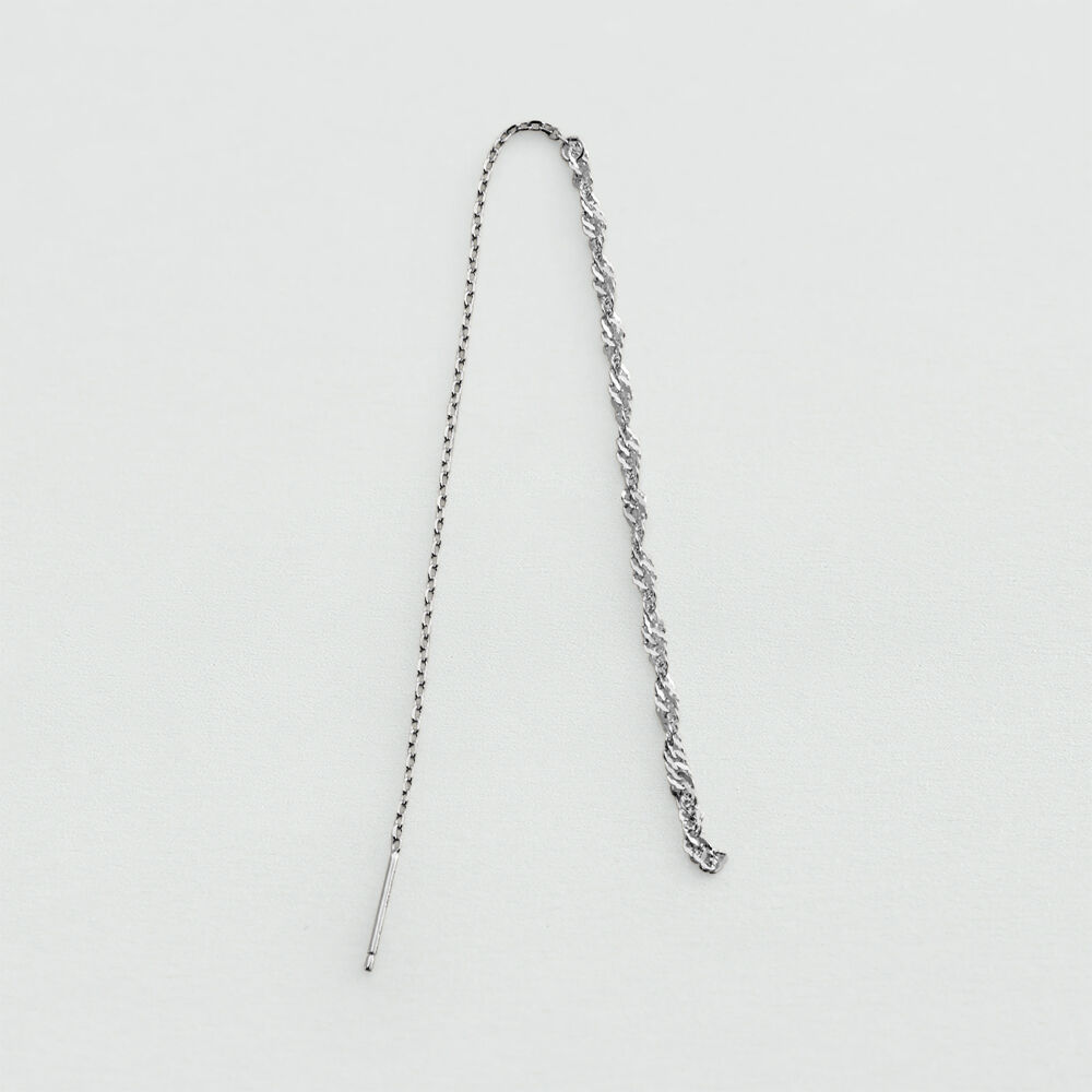 Piercing stud TWISTED - Silver - Piercings  | Agatha