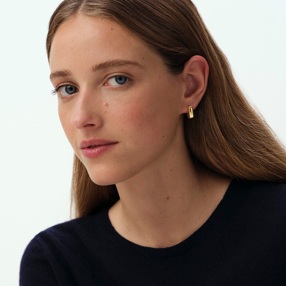 Hoops MABILLON - Golden - Genuine silver  | Agatha