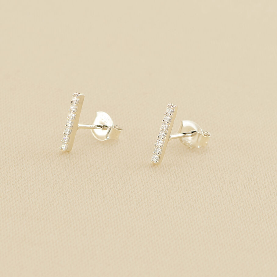 Stud earrings BARSHINE - Crystal / Silver