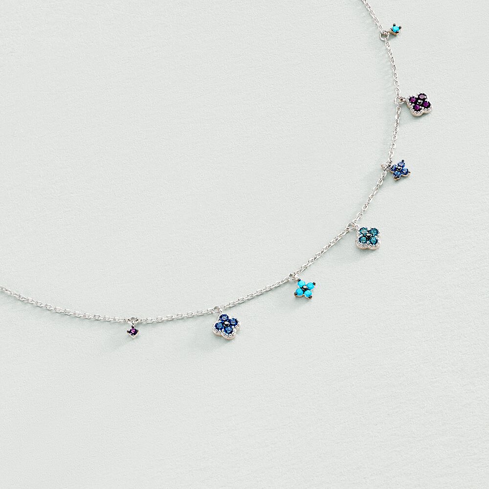 Choker necklace BELOVED - Multicolor / Silver - Choker necklace  | Agatha