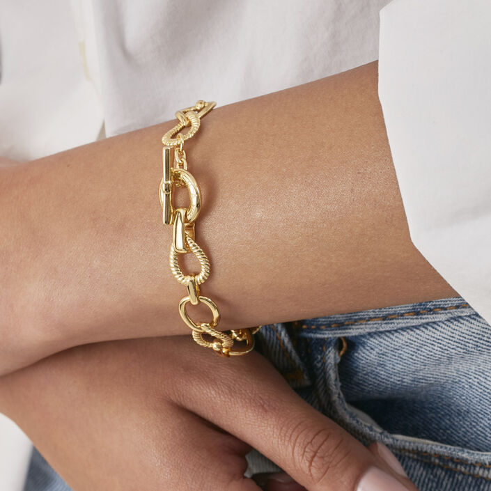 Link bracelet HARMONIE - Golden - All bracelets  | Agatha