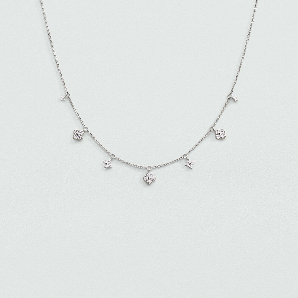 Choker necklace BELOVED - Crystal / Silver - Genuine silver  | Agatha