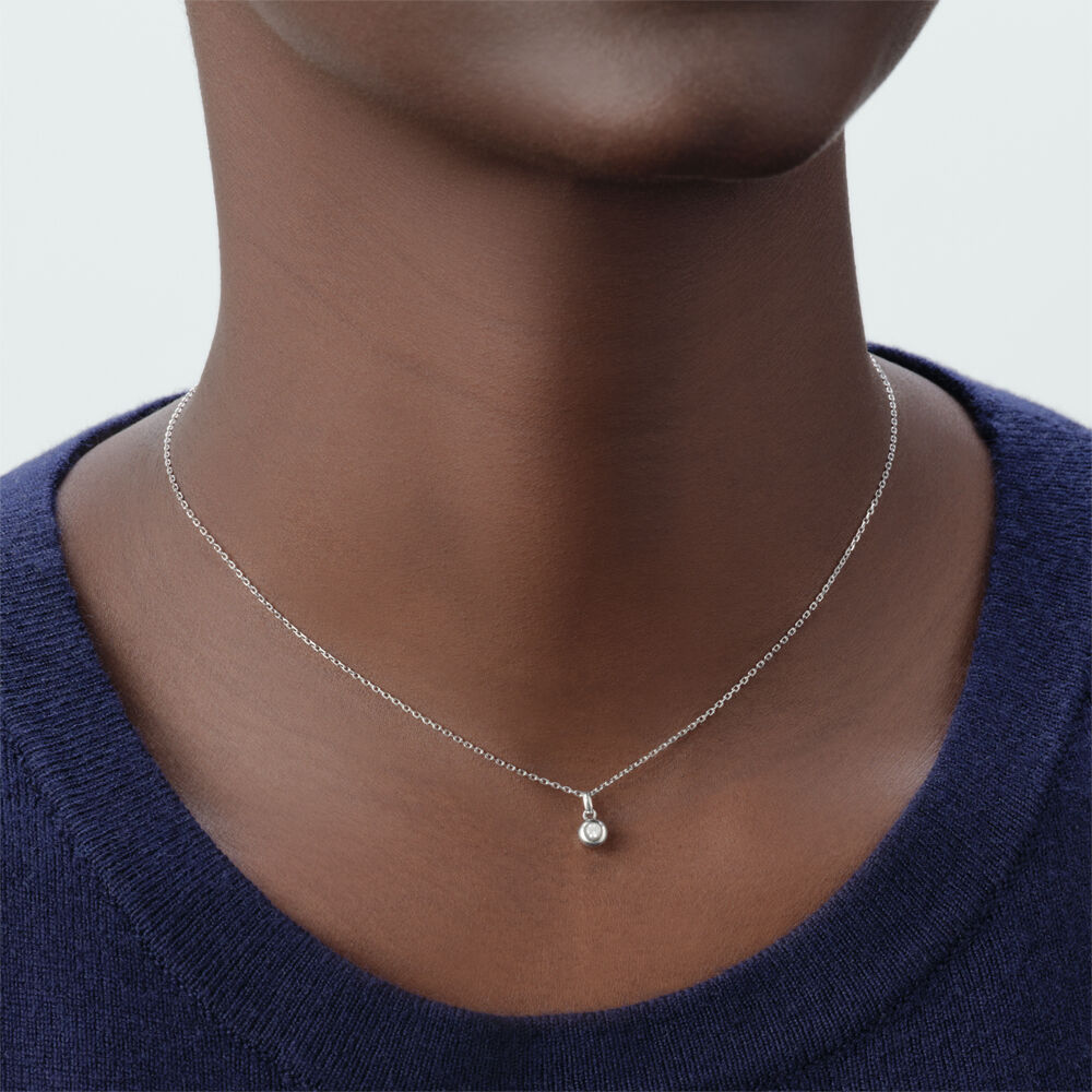 Mid-length necklace OD&Eacute;ON - Crystal / Silver - Mid-length necklace  | Agatha