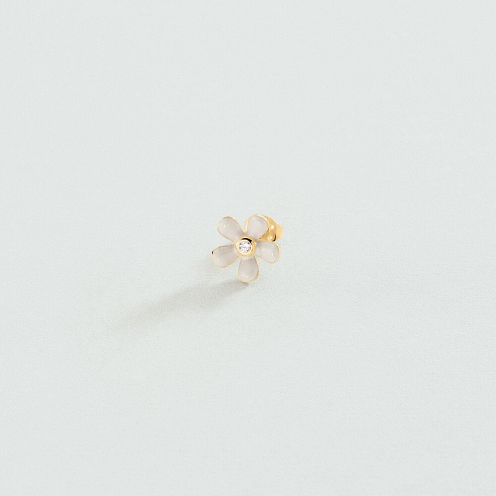 Piercing stud SUZON - White / Gold - Jewellery  | Agatha