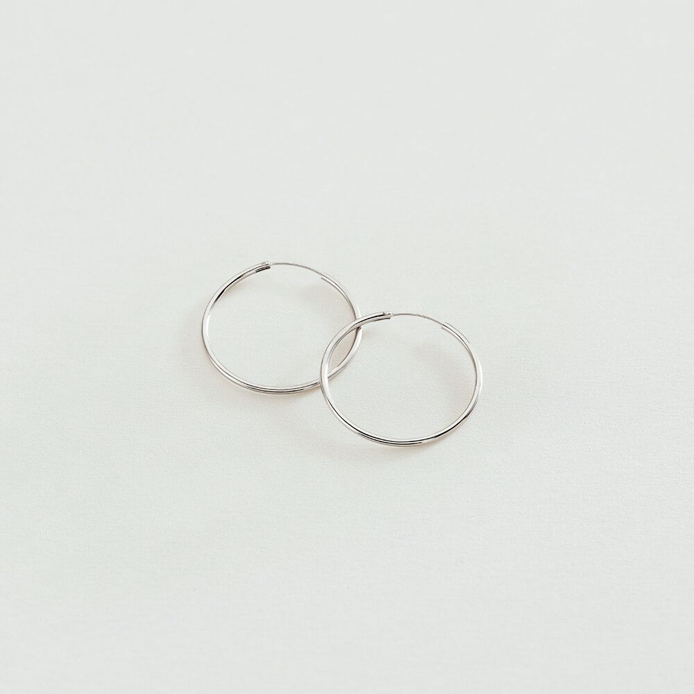 Hoops CREOLA - Silver - Earrings  | Agatha