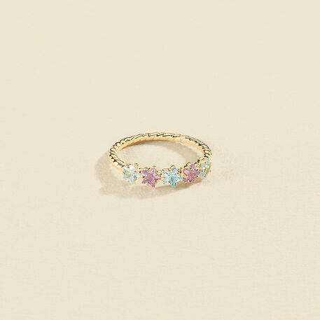 Thin ring SPACEAG - Multicolor / Gold - All jewellery  | Agatha