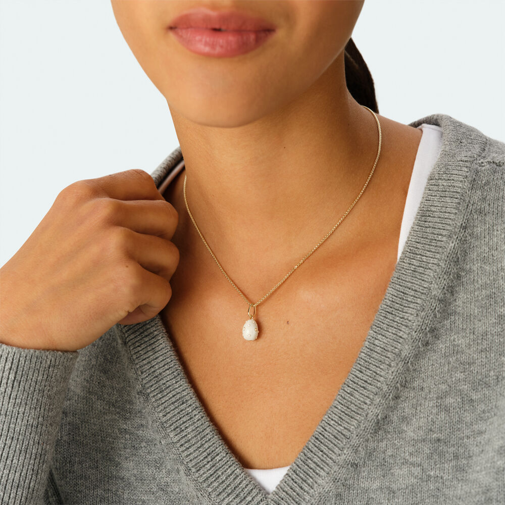 Pendant PAVE EGG - Crystal / White - Jewellery  | Agatha