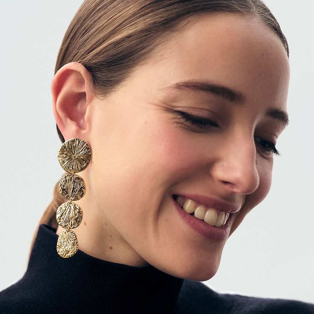 Long earrings ASTREE - Golden - Earrings  | Agatha