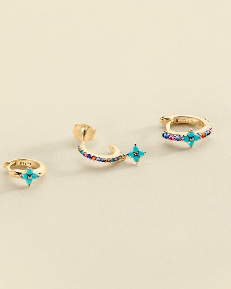 Hoop piercing MIX& MATCH - Multicolor / Gold - All jewellery  | Agatha