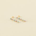 Long earrings SPACEAG - Multicolor / Gold - All jewellery  | Agatha