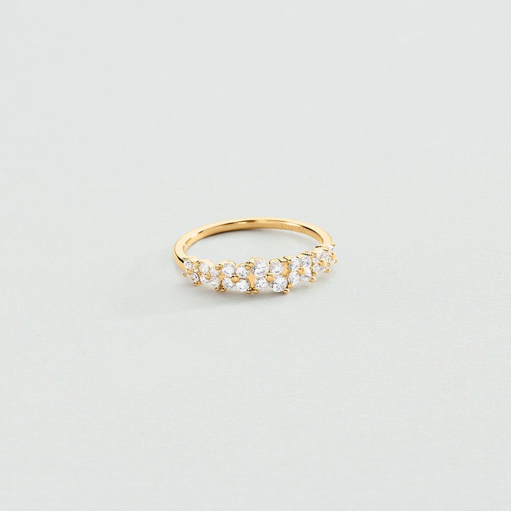 Thin ring BELOVED - Crystal / Golden - Rings  | Agatha