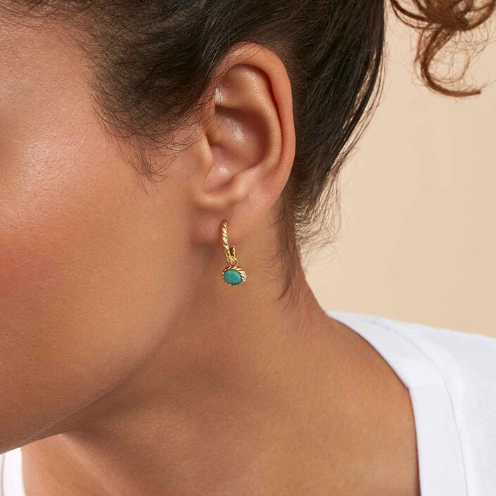 Hoops ATMA - Amazonite/ yellow - All jewellery  | Agatha