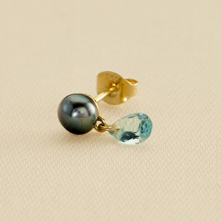 Piercing stud MIX& MATCH - Water green - All jewellery  | Agatha