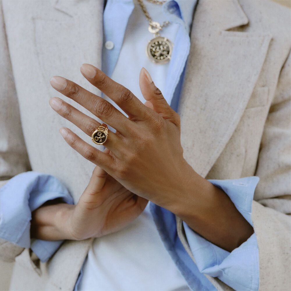 Large ring SAINT HONORE - Golden - Jewellery  | Agatha