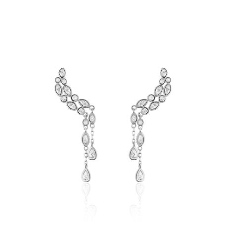 Long earrings NIAGARA - Crystal / Silver - AGATHA DAYS  | Agatha
