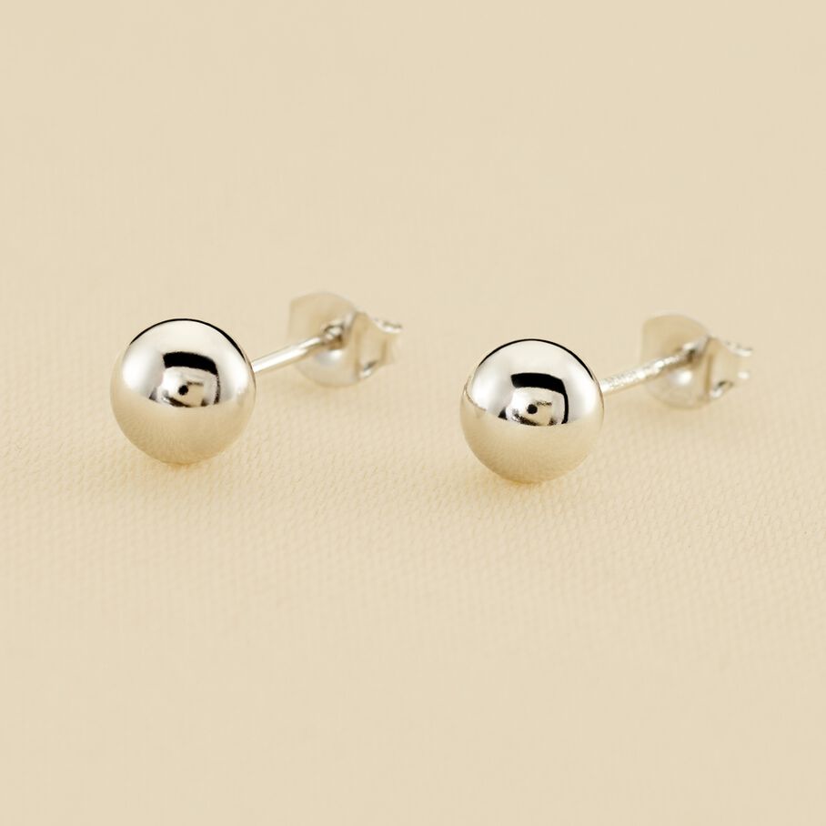 Stud earrings BOULE - Silver - All earings  | Agatha