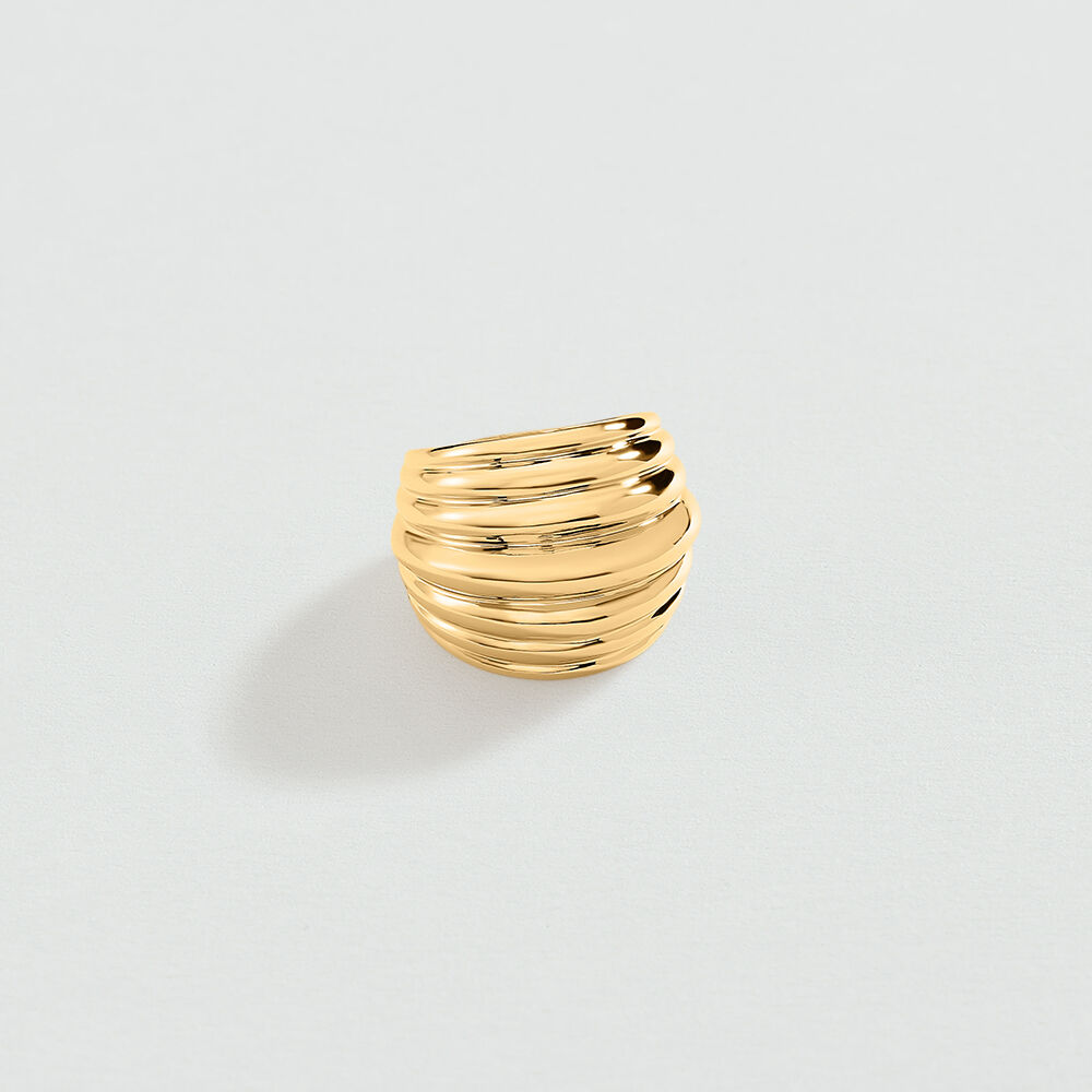 Large ring N-13 - Golden - Jewellery  | Agatha