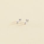Stud earrings SOL - Crystal / Silver - All earings  | Agatha