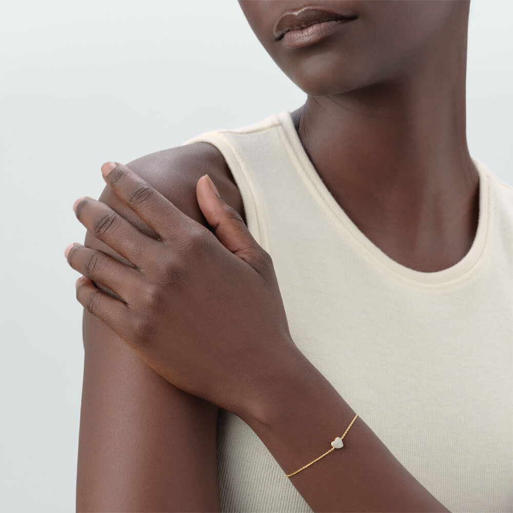 Link bracelet MONTMARTRE - Crystal / Golden - Bracelets  | Agatha