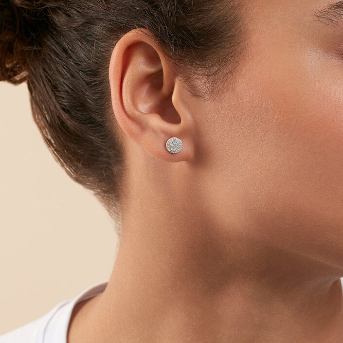 Stud earrings CRISTAL - Crystal / Silver - All earings  | Agatha