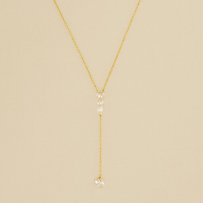 Mid-length necklace PETILLE - Crystal / Golden - All jewellery  | Agatha