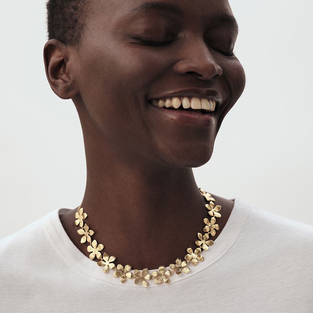 Choker necklace BLOOM - Golden - Choker necklace  | Agatha