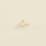 Hoop piercing DIAMSTAR - Crystal / Golden - All jewellery  | Agatha