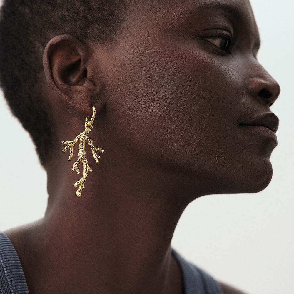 Hoop piercing ILIOS - Golden - Earrings  | Agatha