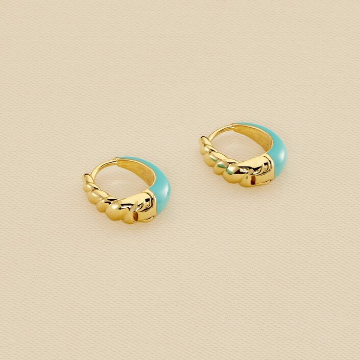 Hoops ATMA - Blue / Gold - All jewellery  | Agatha