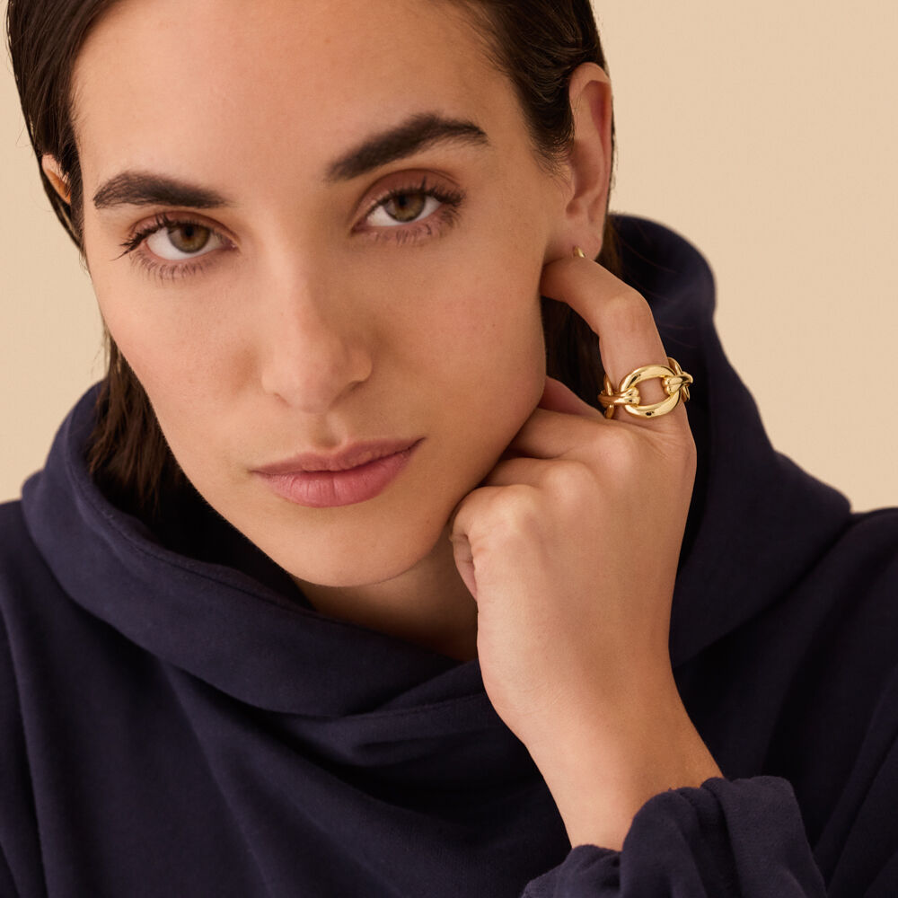 Large ring XOXO - Golden - Jewellery  | Agatha